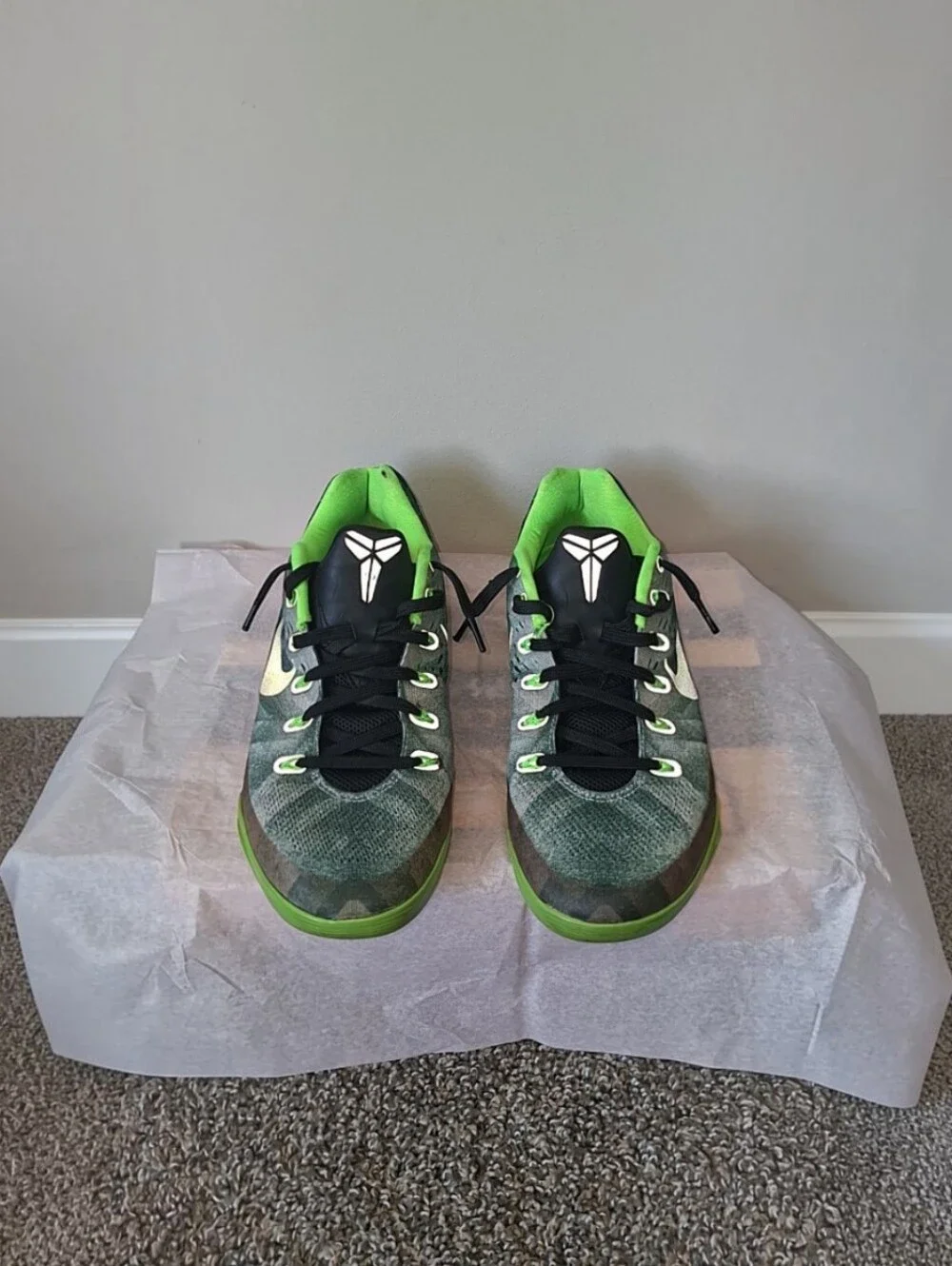 Nike Kobe 9 EM Premium Gorge Green Low Top Lace Up Sneakers Men's 652908-303